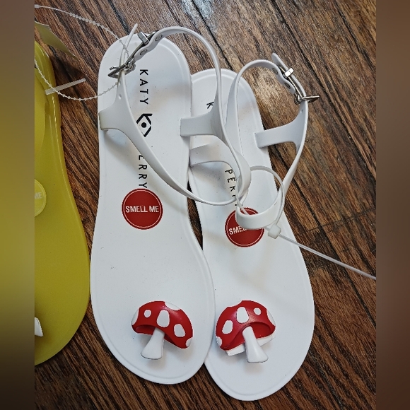 Katy Perry Collections Shoes - Katy Perry Geli Sandals, Red Mushrooms Sz 8 New - 2 pairs $45
